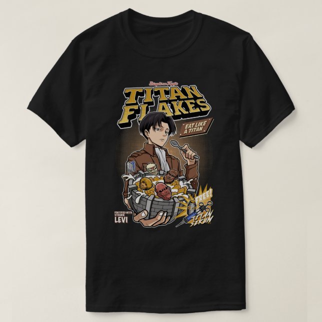Titan Flakes ( Shingeki no Kyojin ) T-Shirt (Design Front)