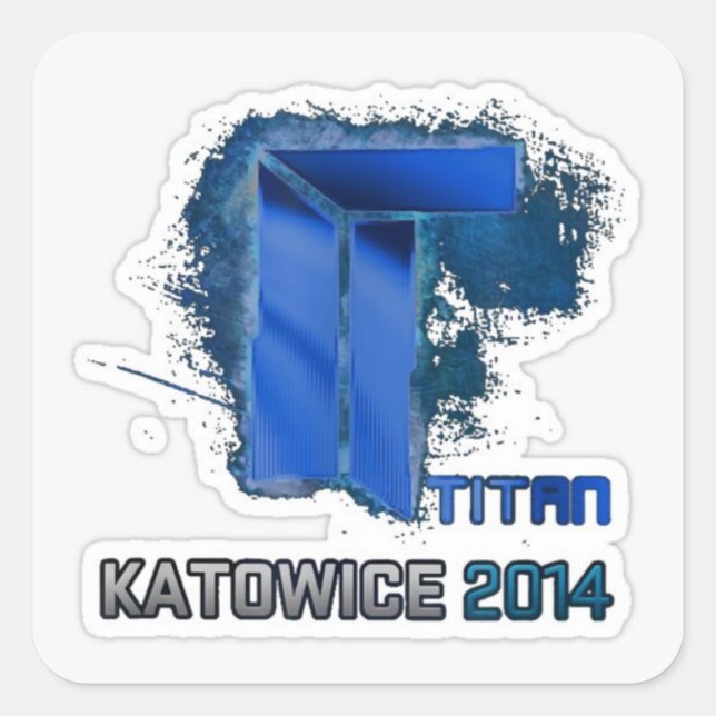 Titan holo square sticker (Front)