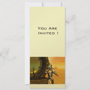 TITAN IN THE DESERT OF HYPERION,gold metallic Invitation