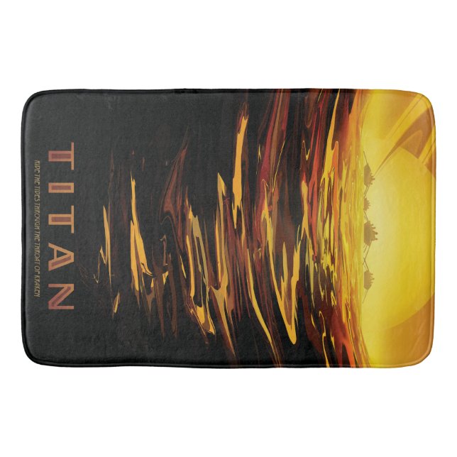 Titan largest moon of Planet Saturn Bath Mat (Front)