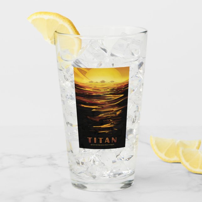 Titan largest moon of Planet Saturn Glass (Front Ice)