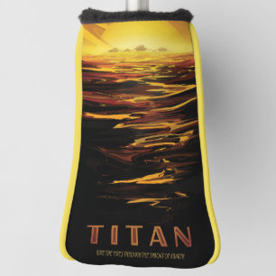 Titan largest moon of Planet Saturn Golf Head Cover