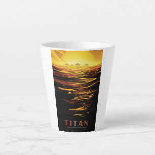 Titan largest moon of Planet Saturn Latte Mug