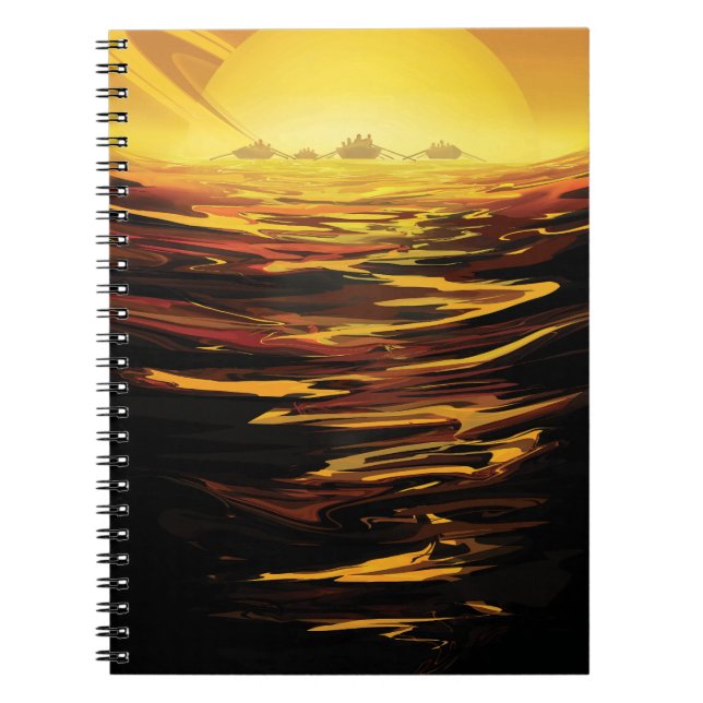 Titan largest moon of Planet Saturn Notebook (Front)