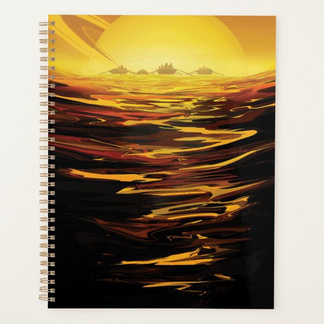 Titan largest moon of Planet Saturn Planner (Front)