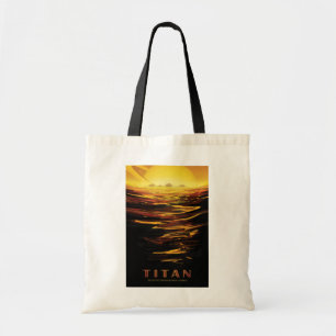 Titan largest moon of Planet Saturn Tote Bag