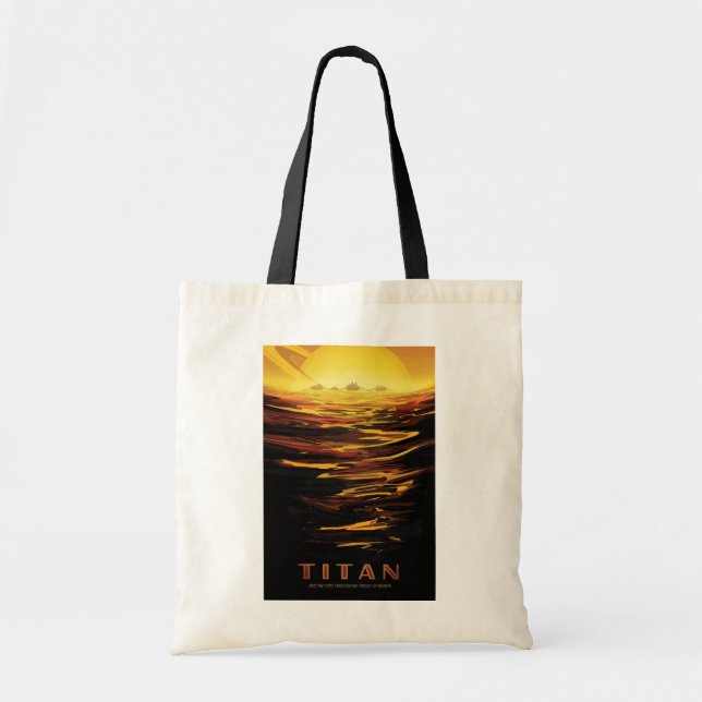 Titan largest moon of Planet Saturn Tote Bag (Front)