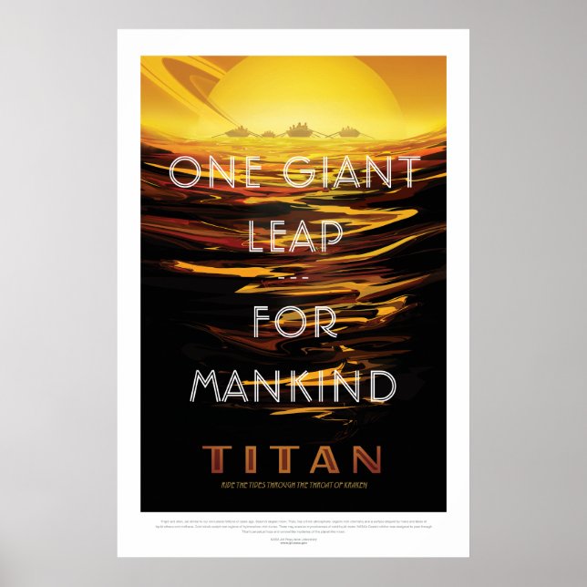 Titan Moon - Space Tourism Poster (Front)