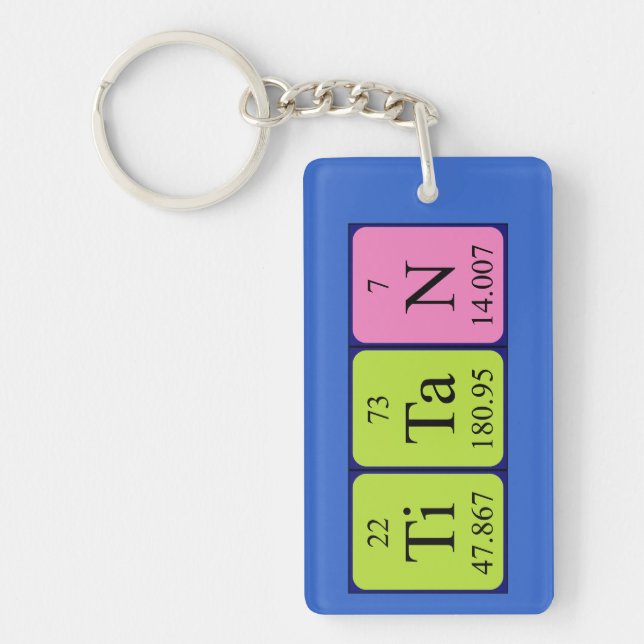 Titan periodic table name keyring (Front)