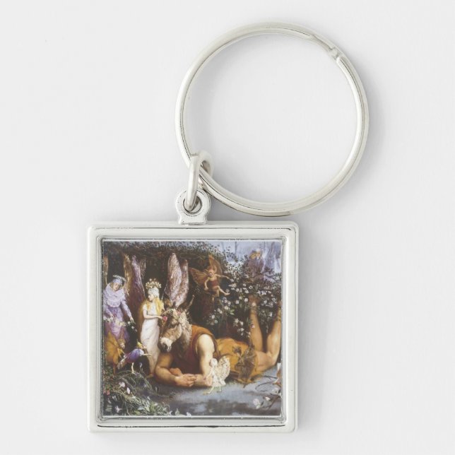 Titania and Bottom,Midsummer Night's Dream Key Ring (Front)