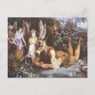 Titania and Bottom,Midsummer Night's Dream Postcard