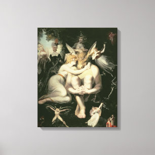 Titania Awakes, Surrounded by Attendant Canvas Print