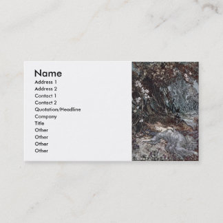 Titania Lying Asleep Business Card