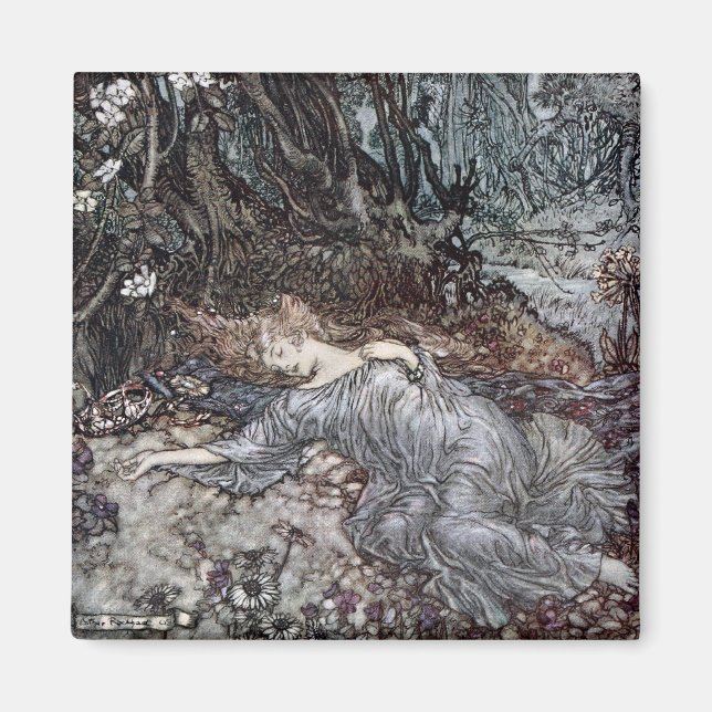 Titania Lying Asleep Magnet (Front)