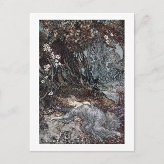 Titania Lying Asleep Postcard