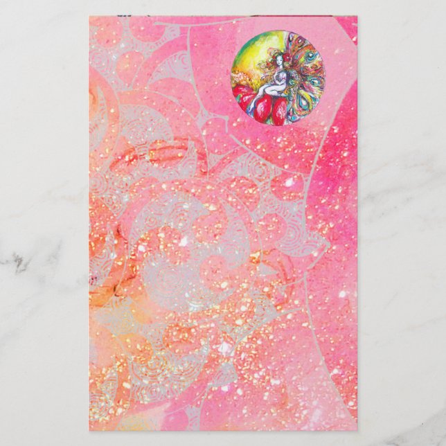 TITANIA ,pink yellow  red Stationery (Front)