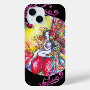 TITANIA SITTING ON A RED FLOWER iPhone 15 CASE