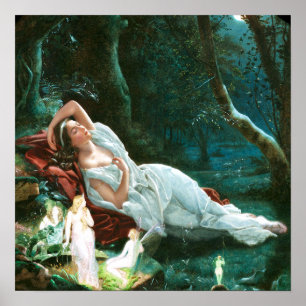 Titania Sleeping in the Moonlight - Simmons Art Poster