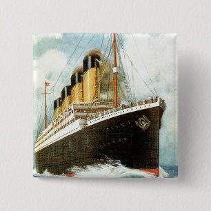 Titanic at Sea 15 Cm Square Badge