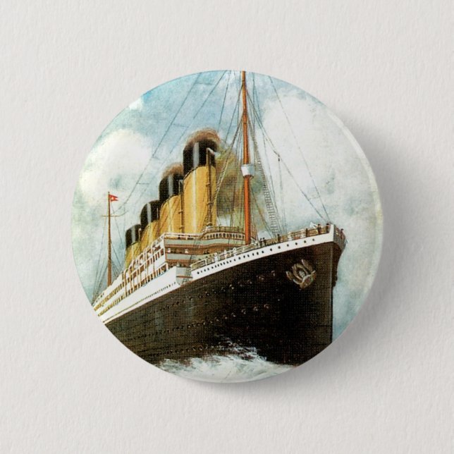 Titanic at Sea 6 Cm Round Badge (Front)