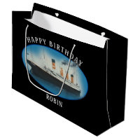Titanic Birthday Black RMS White Star Line Ship