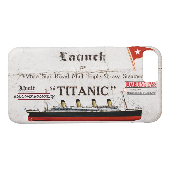 Titanic Boarding Pass Case-Mate iPhone Case (Back (Horizontal))