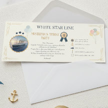 Titanic Boarding Pass Party Invitation
