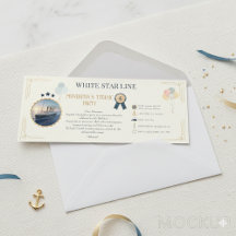 Titanic Boarding Pass Party Invitation