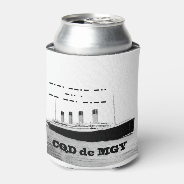 Titanic CQD de MGY Wireless Distress Signal Can Cooler (Can Front)