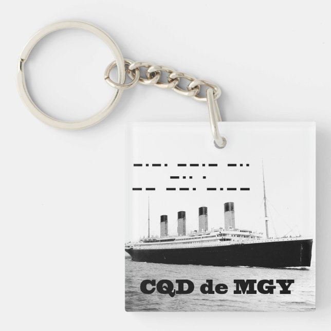 Titanic CQD de MGY Wireless Distress Signal Key Ring (Front)