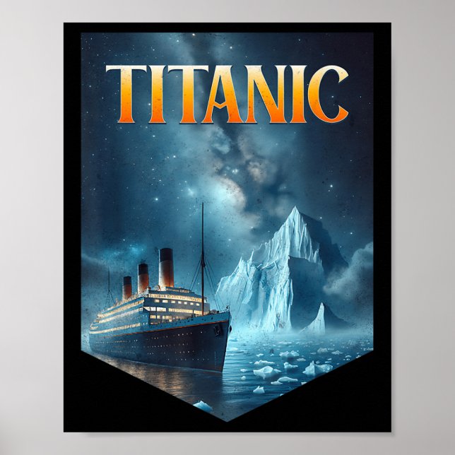 Titanic Cruise Ship Iceberg 1912 Rms Voyage Men Wo Poster (Front)
