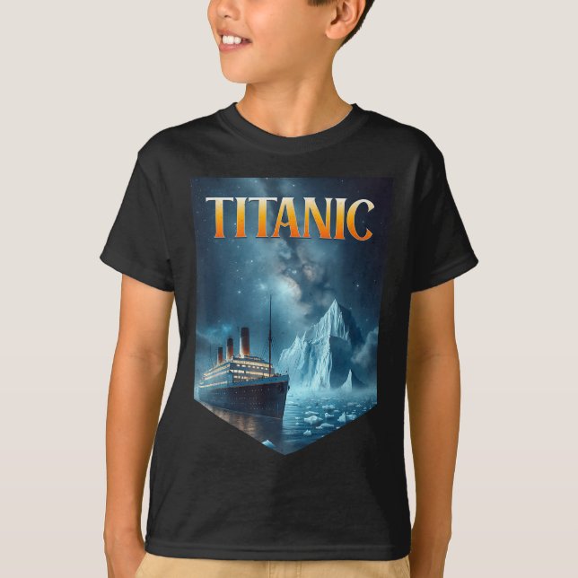 Titanic Cruise Ship Iceberg 1912 Rms Voyage Men Wo T-Shirt (Front)