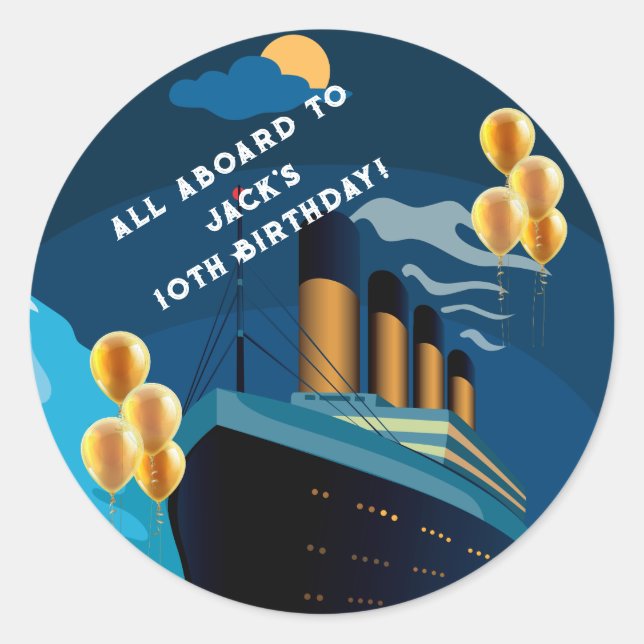 Titanic Cruise Ship Liner Classic Round Sticker (Front)