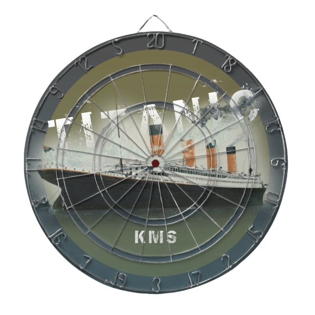 Titanic Custom Monogram Dartboard (Front)