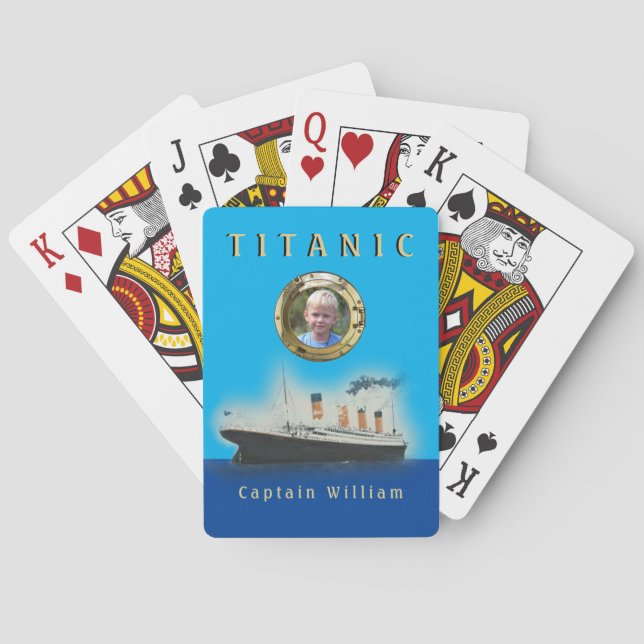 Titanic Custom Photo  Playing Cards (Back)