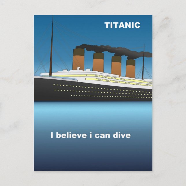 titanic dive postcard (Front)