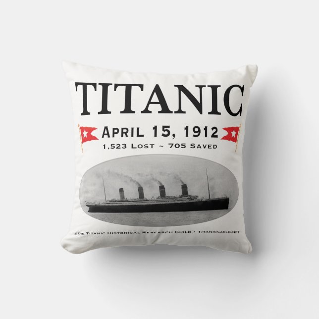 Titanic Ghost Ship Pillow Throw Pillow 20"x20" (Front)
