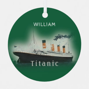 Titanic Green Metal Tree Decoration