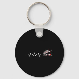 Titanic Heartbeat Minimalist Vintage Cruise Ship M Key Ring