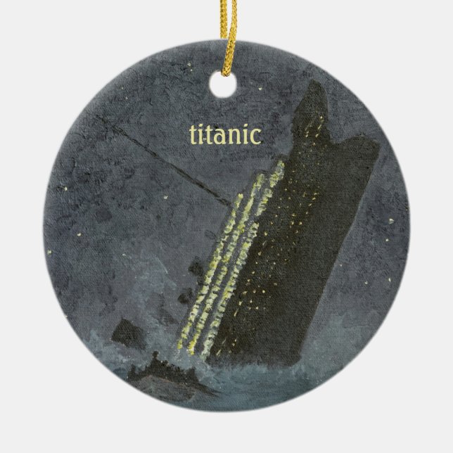 TITANIC Keepsake Ceramic Tree Decoration (Front)