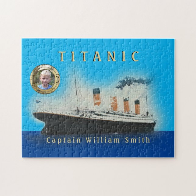 Titanic Kids Custom Photo Personalised Name Jigsaw Puzzle (Horizontal)