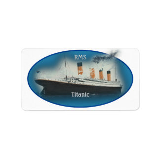 Titanic Maritime Blue White Star Line Ship Label