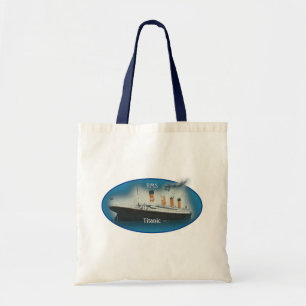 Titanic Maritime Blue White Star Line Ship Tote Bag
