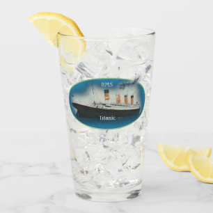 Titanic Maritime Lime White Star Line Ship Glass