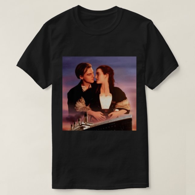 Titanic Movie Jack and Rose Throw Pillow T-Shirt (Design Front)
