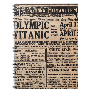 Titanic Newspaper Ad Notebook