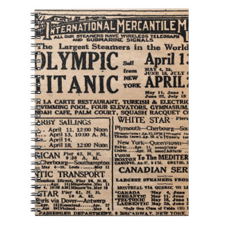 Titanic Newspaper Ad Notebook
