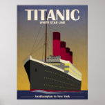 Titanic Ocean Liner Art Deco Print<br><div class="desc">Titanic Ocean Liner Cruise Ship Art Deco Print</div>