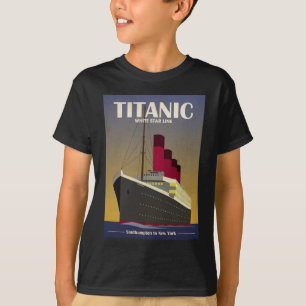 Titanic Ocean Liner Art Deco Print T-Shirt
