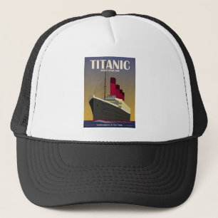 Titanic Ocean Liner Art Deco Print Trucker Hat